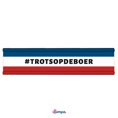 Djumpz - Hindernisdoek #Trotsopdeboer vlag