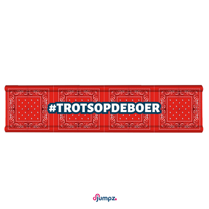 Djumpz - Hindernisdoek #Trotsopdeboer zakdoek
