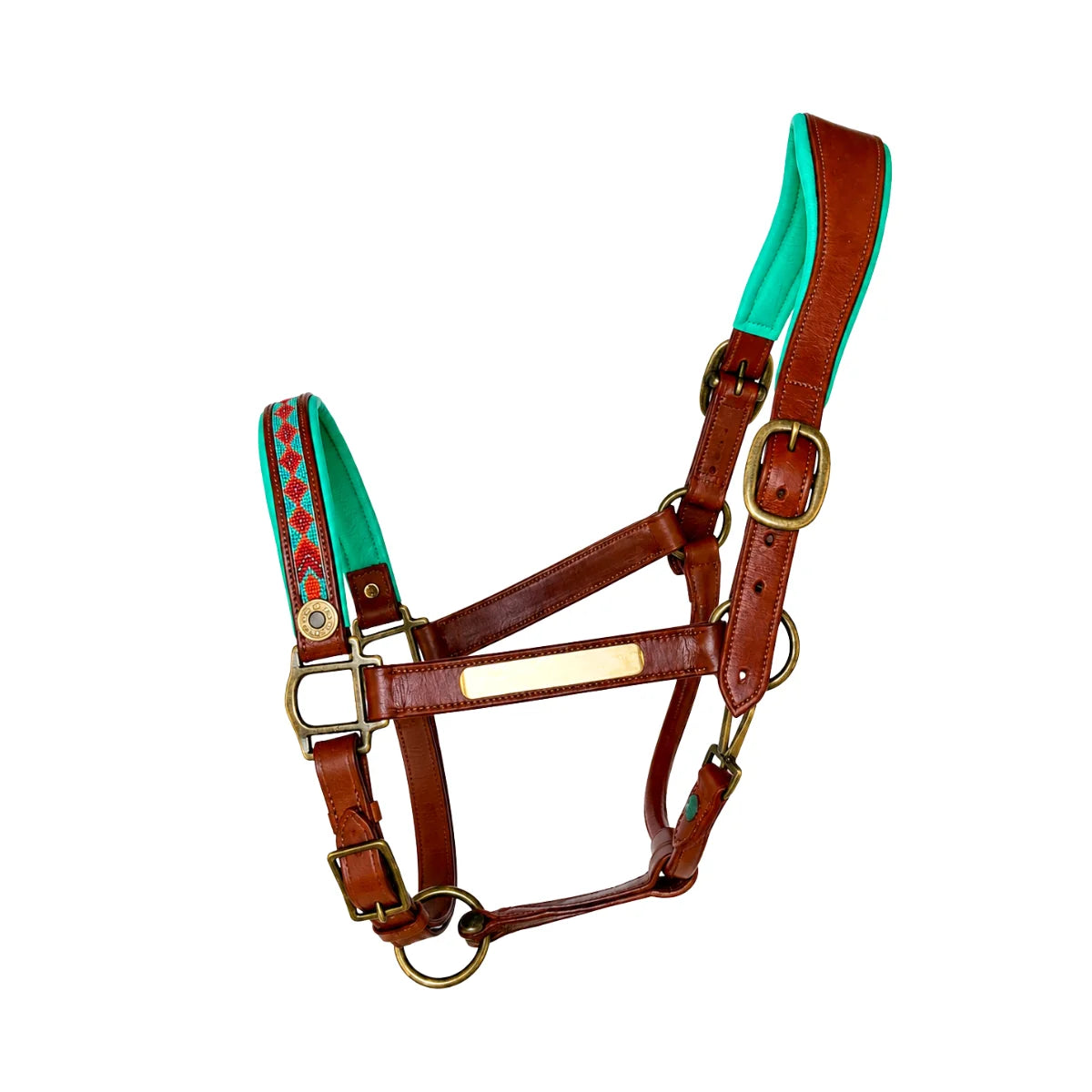DWAM - Luxury buffalo leather halter with beads Paddy Lee