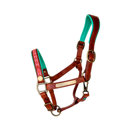 DWAM - Luxury buffalo leather halter with beads Sweet Mae