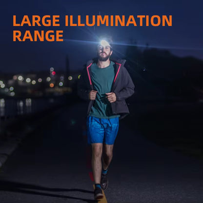 FMH - SUPERFIRE oplaadbare, sterke (120M) LED Hoofdlamp met grote batterijcapaciteit en bewaardoosje
