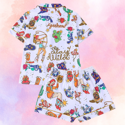FMH - Dames zomerse pyjama set/ loungepak Stay Wild