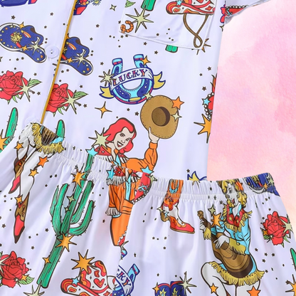FMH - Dames zomerse pyjama set/ loungepak Stay Wild