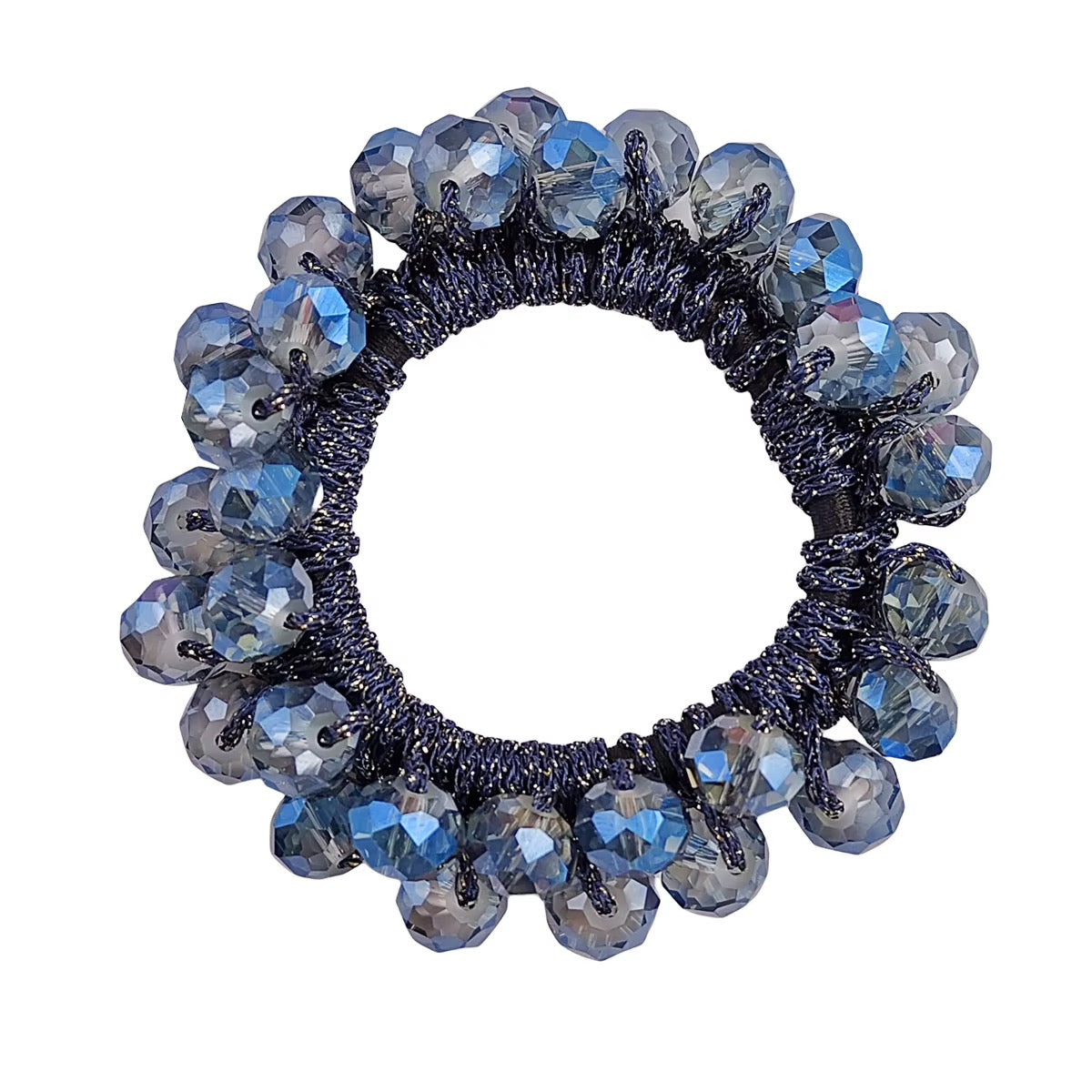 FMH - Crystal Beads Elastiek dressuurknot (div. kleuren)