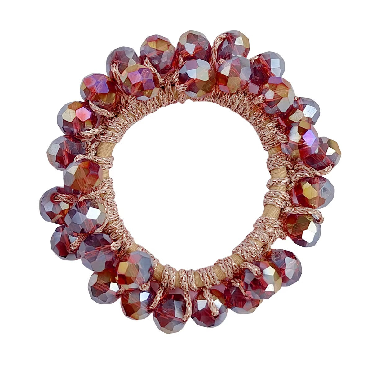 FMH - Crystal Beads Elastiek dressuurknot (div. kleuren)