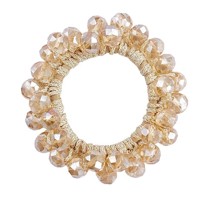 FMH - Crystal Beads Elastiek dressuurknot (div. kleuren)