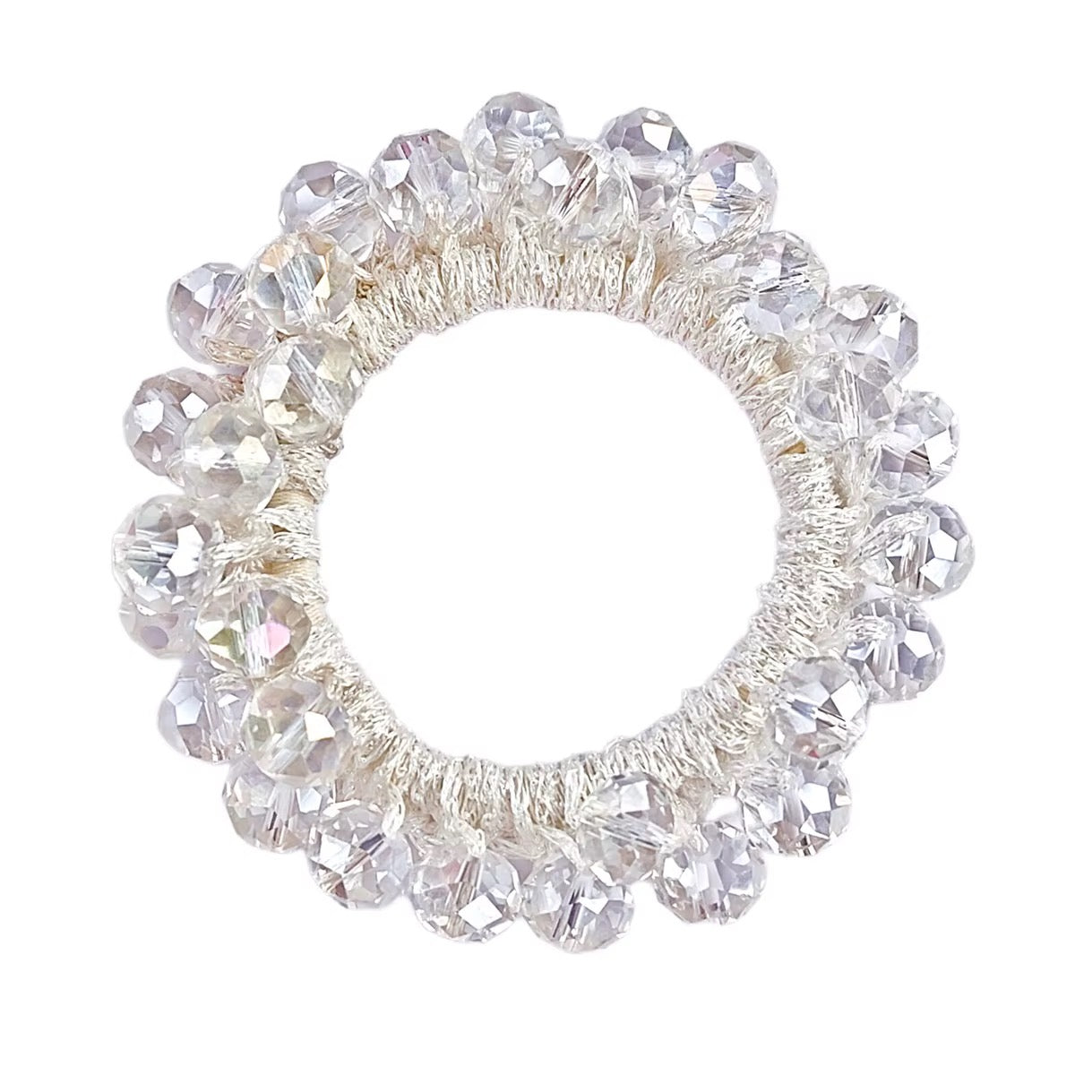 FMH - Crystal Beads Elastiek dressuurknot (div. kleuren)