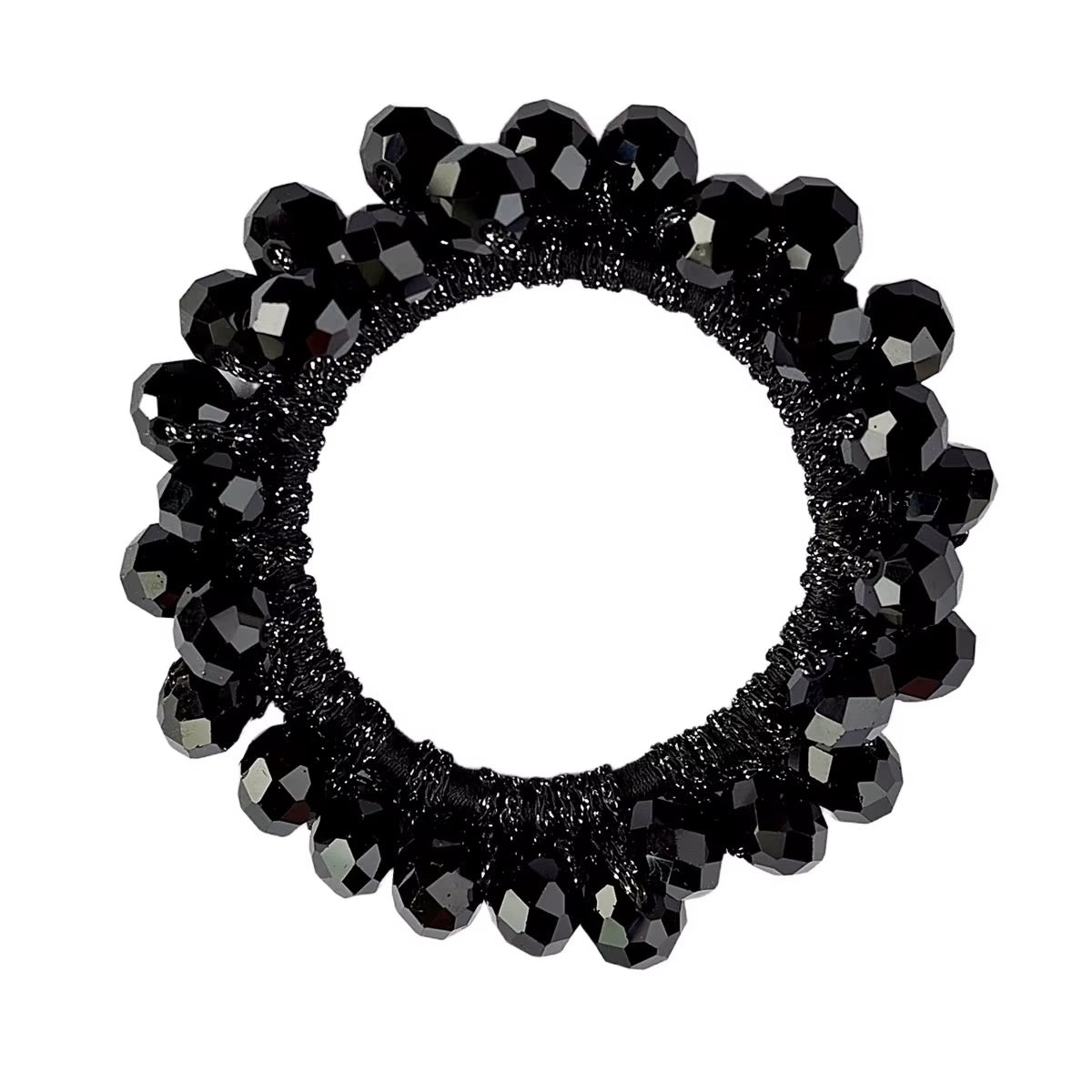 FMH - Crystal Beads Elastiek dressuurknot (div. kleuren)