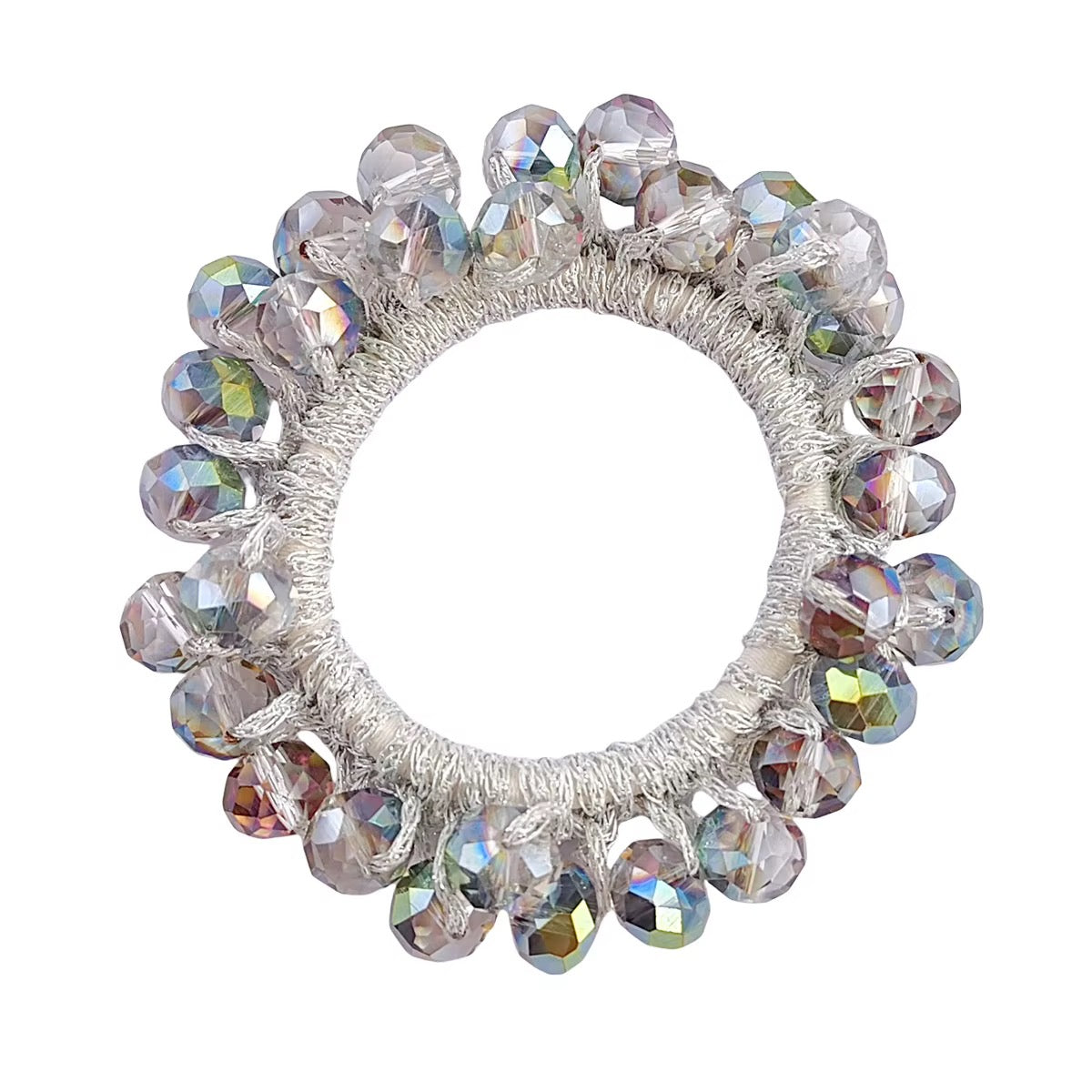 FMH - Crystal Beads Elastiek dressuurknot (div. kleuren)