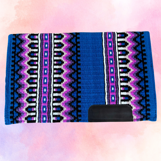 SB042 - Western oversized showblanket A - Blauw, paars