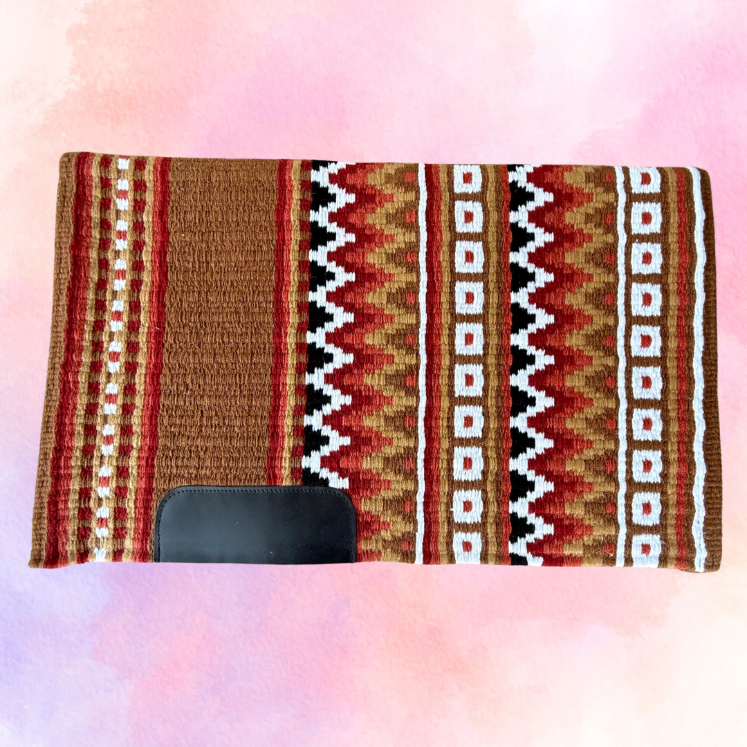 SB056 - Western oversized showblanket A - Camel, oranje, rood