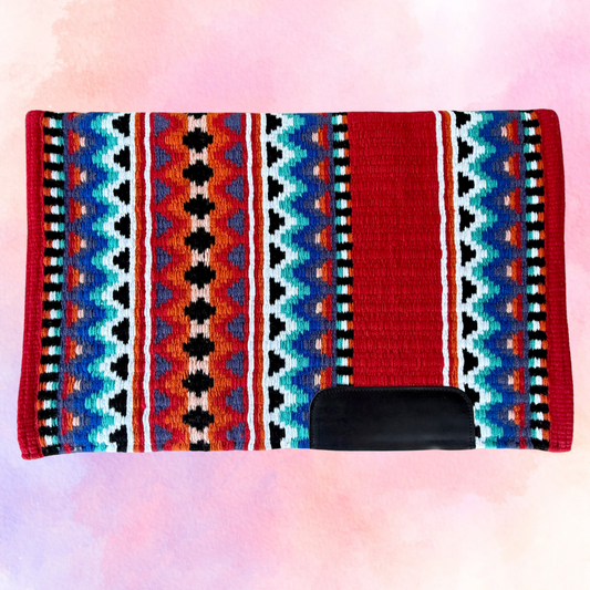 SB057 - Western oversized showblanket A - Rood, oranje, blauw