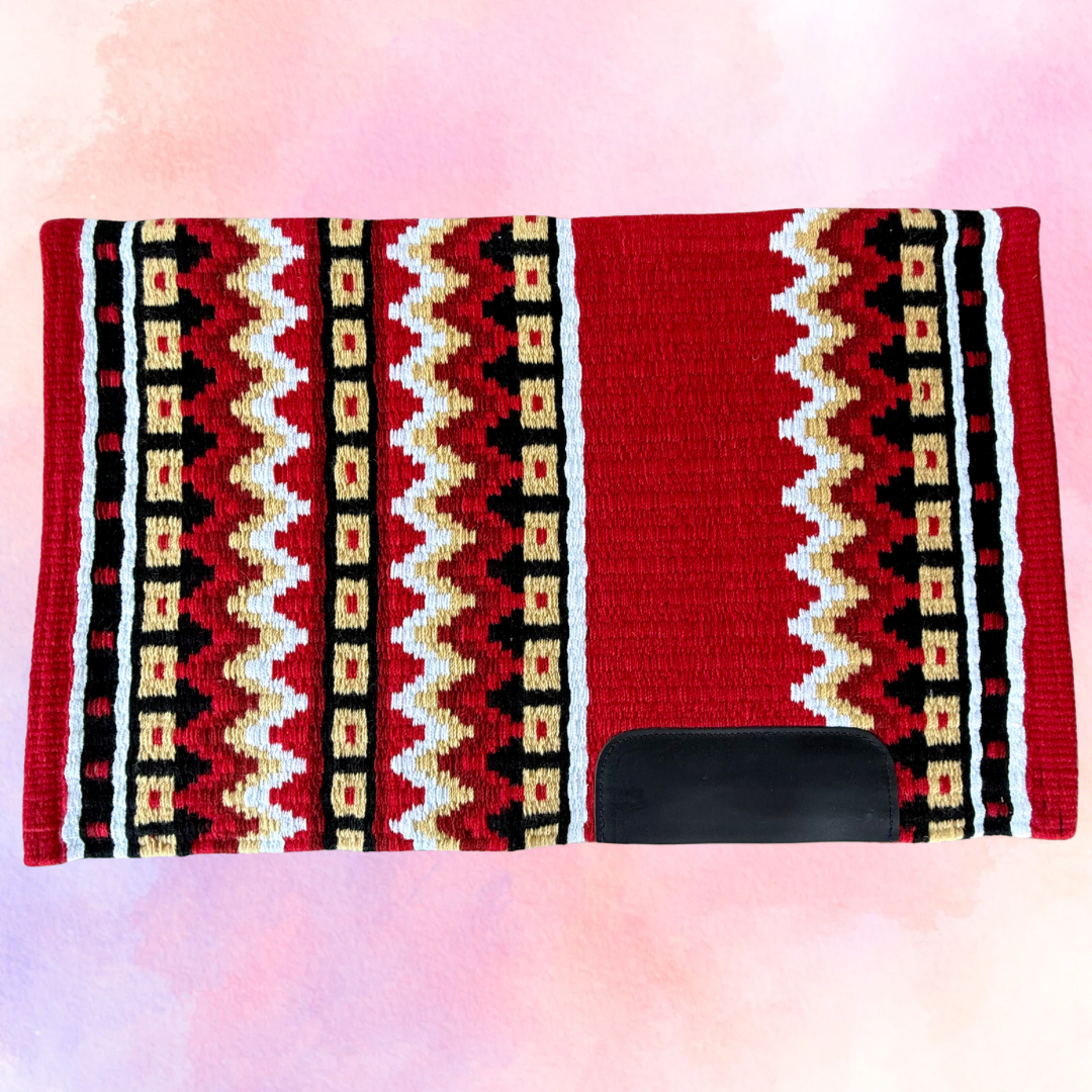 SB058 - Western oversized showblanket A - Rood, crème, wit