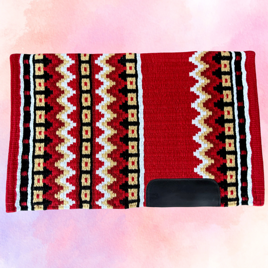SB058 - Western oversized showblanket A - Rood, crème, wit
