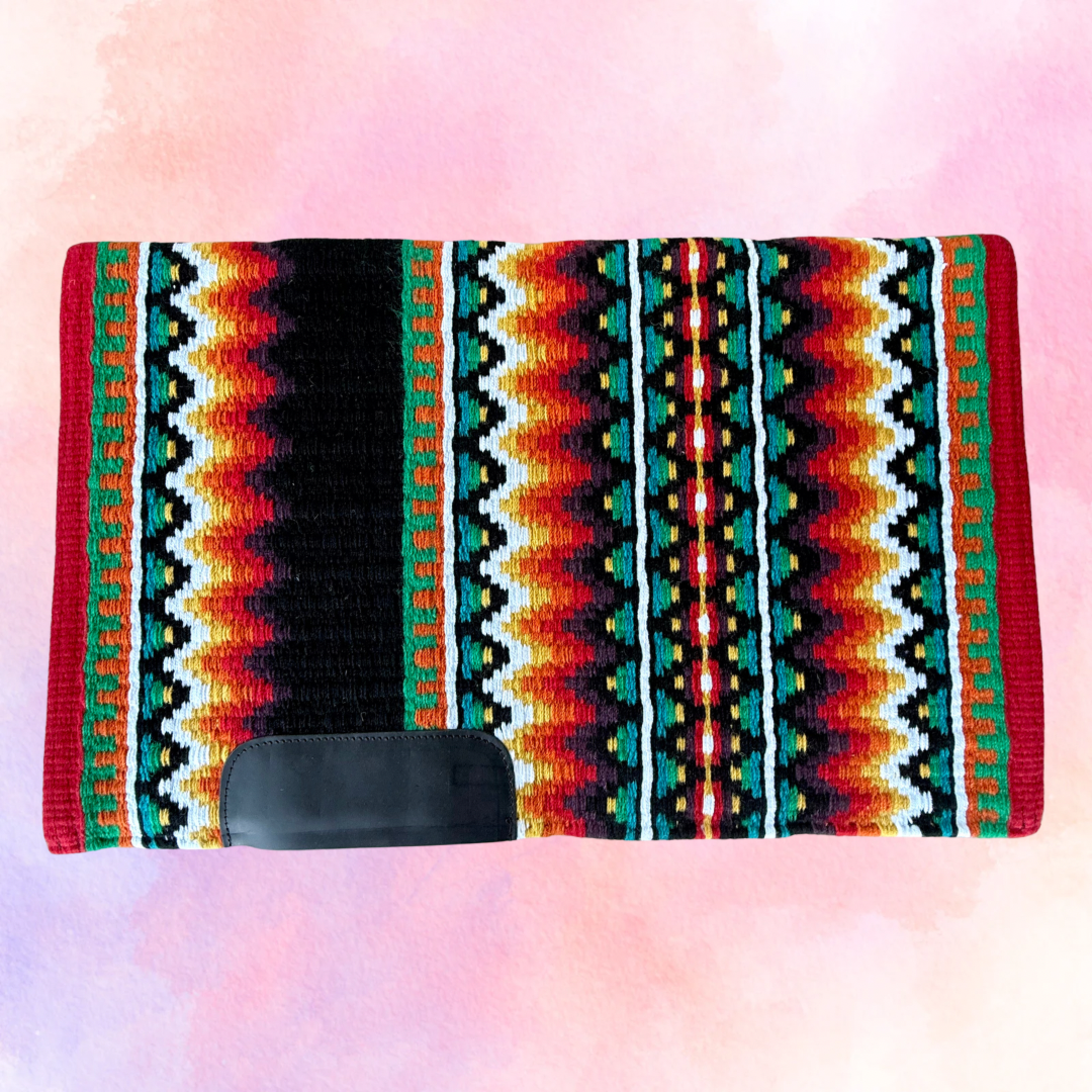 SB063 - Western oversized showblanket A - Rood, oranje, groen