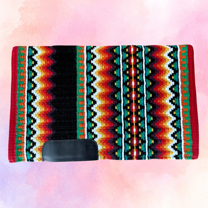 SB063 - Western Oversized Show Blanket A - Red, Orange, Green