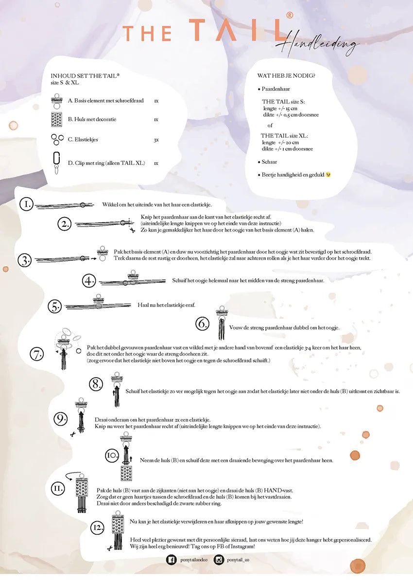 Ponytail & Co - The Tail Leaves Large blad motief (div. kleuren)