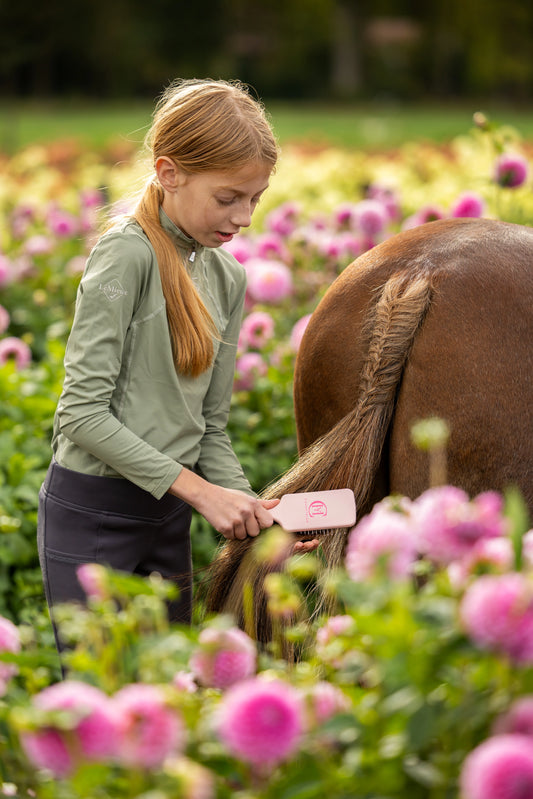CleanYourHorse - Mane & Tail brush pink Manenborstel