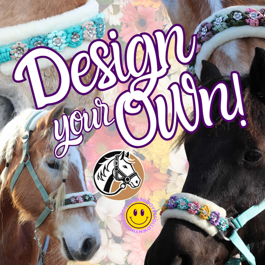 Design Your Own! - Handgemaakte Paardenhalsters - Eigen ontwerp bloemenhalster