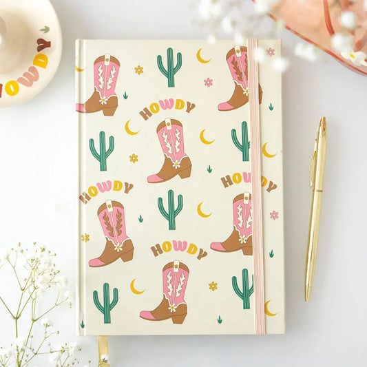 Something different - Cowboylaars A5 notitieboek met stickervel