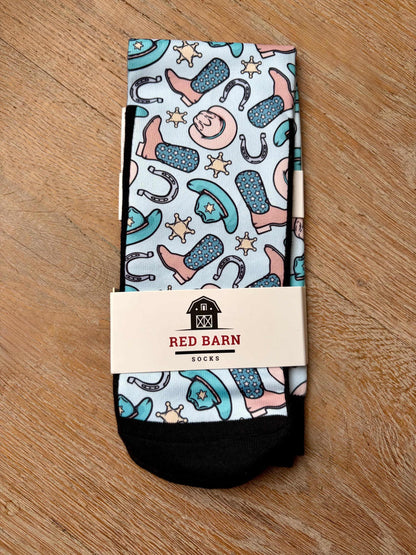 Red Barn - Stiefelsocken Cowpoke Charm Reitsocken PETITE!