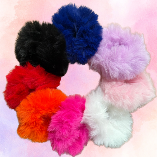 FMH - Luxe Fluffy haarelastiek/ knotband verschillende kleuren