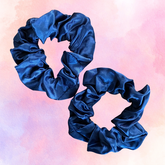 FMH - Scrunchie haarelastiek/ knotband glanzend