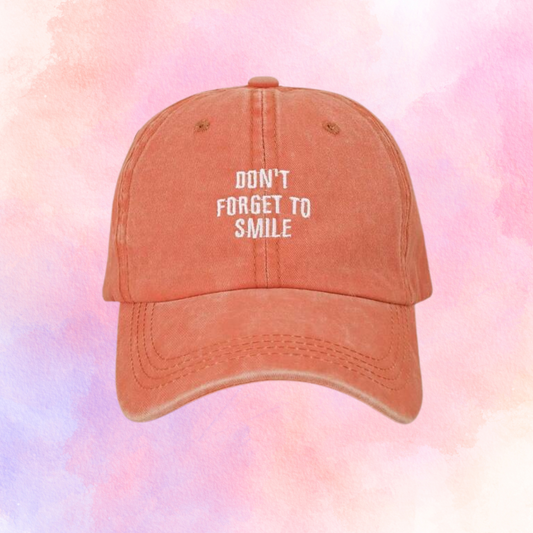 FMH - Embroidered Cap Don't forget to smile