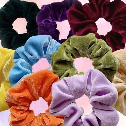 FMH - Elastico per capelli scrunchie/ fascia per chignon in velluto