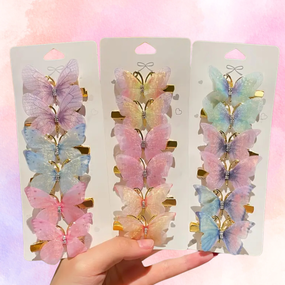 FMH - Butterfly hair and mane clips 6 pcs.