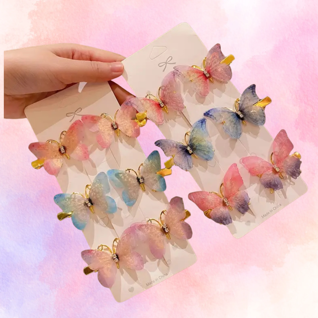 FMH - Butterfly hair and mane clips 6 pcs.