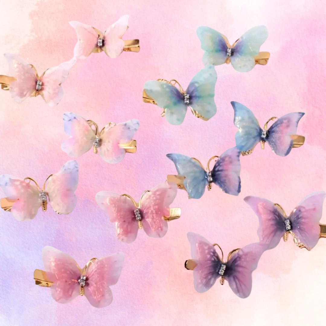 FMH - Butterfly hair and mane clips 6 pcs.