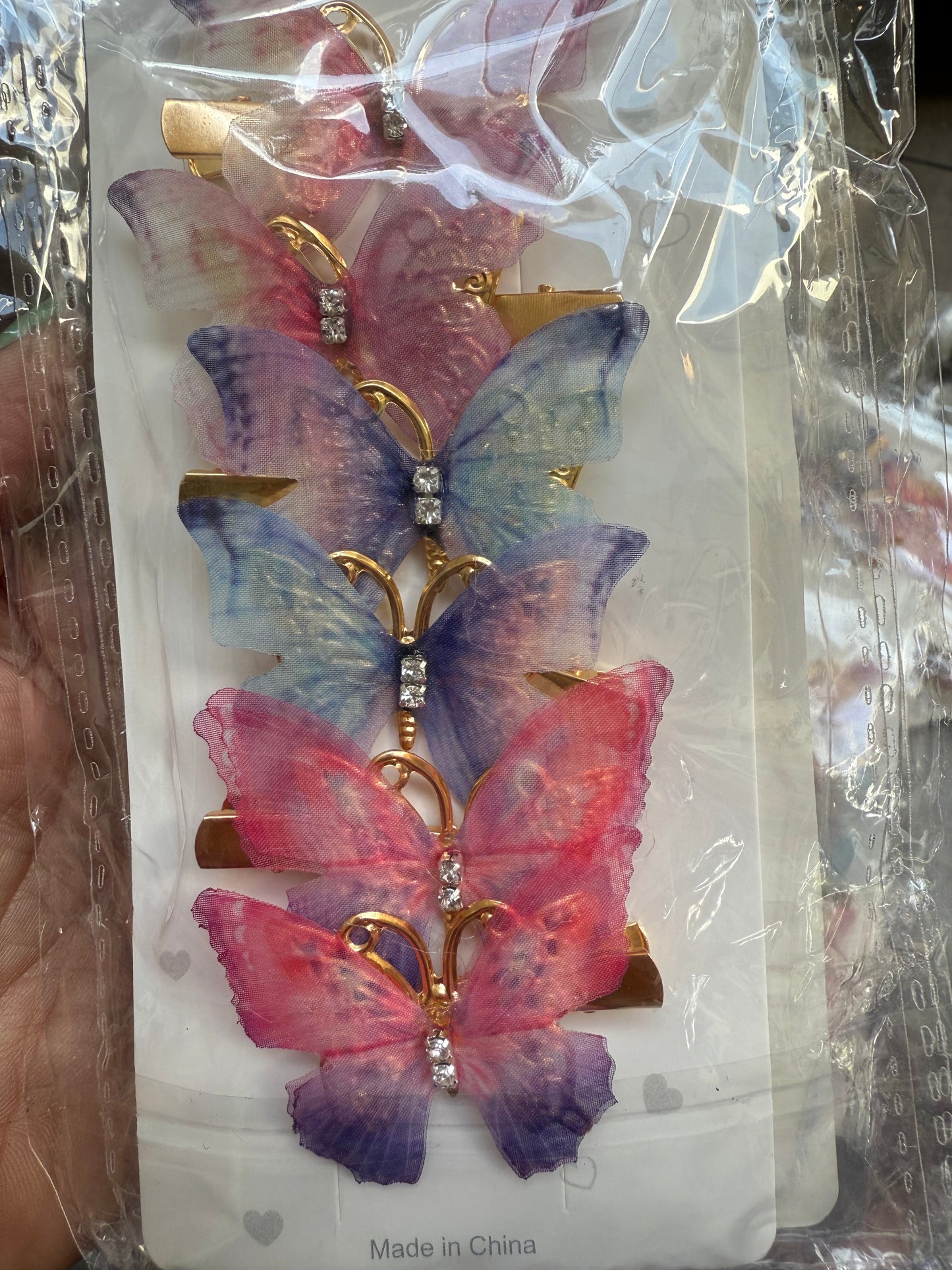 FMH - Butterfly hair and mane clips 6 pcs.