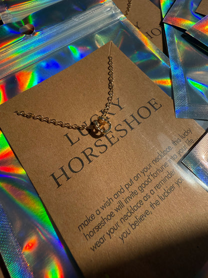 FMH - Halskette Lucky Horseshoe Glücksanhänger gold- oder silberfarben