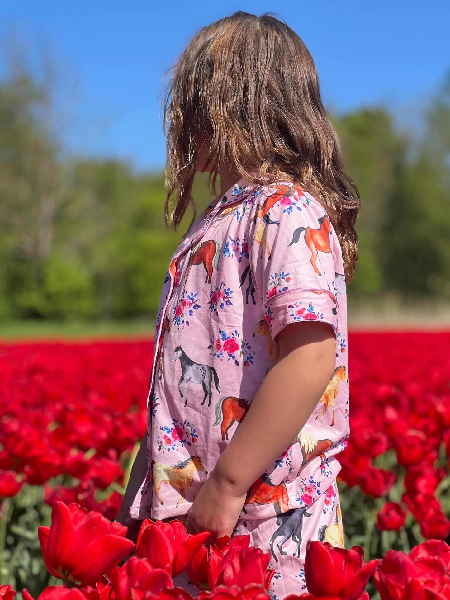 FMH - Kinder Sommer Pyjama Set/ Hausanzug Pink Pony