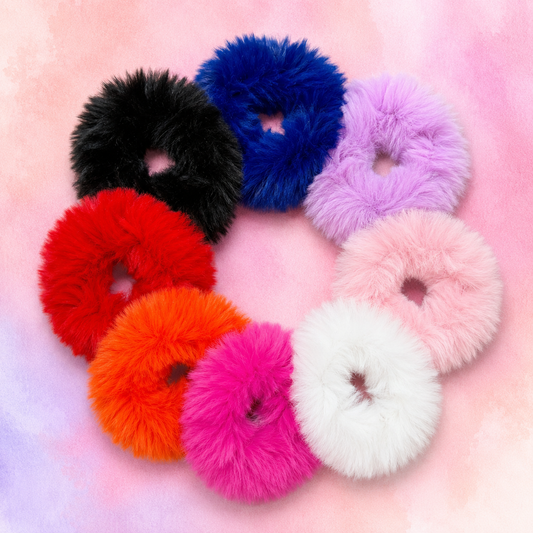 FMH - Luxe Fluffy haarelastiek/ knotband verschillende kleuren
