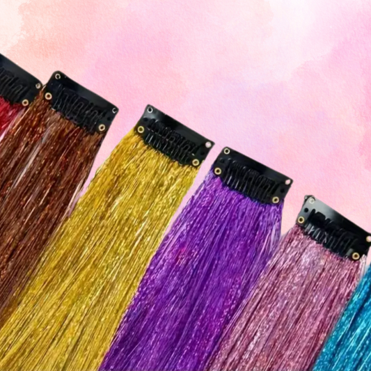 FMH - Clip-in volle hair tinsels glitter per stuk
