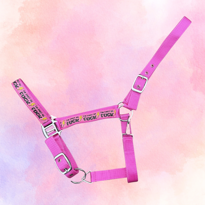 FMH - Nylon roze halster ‘Fast as F*CK’