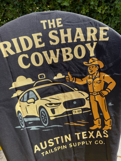 Tailspin - The Ride Share Cowboy T-Shirt unisex