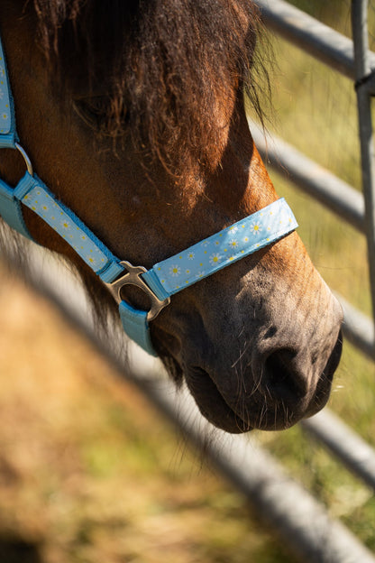 Happy Halsters - Halter azzurro chiaro con motivo floreale