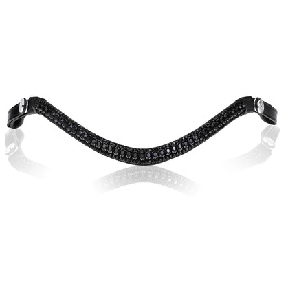 Lumiere - Black Solitaire Crystal Stirnband