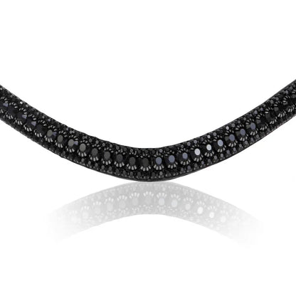 Lumiere - Black Solitaire Crystal Stirnband