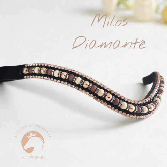 Moeders Mooiste Frontriemen - Deluxe “Milos Diamanté” Z-N