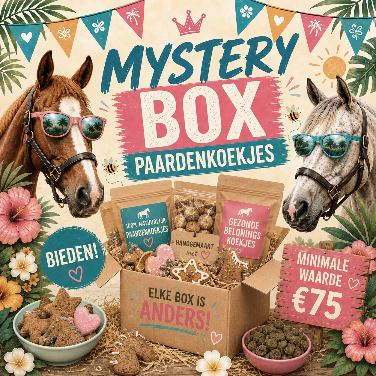 MYSTERY BOX - Paardenkoekjes t.w.v. minimaal €75,- (nr. 3)