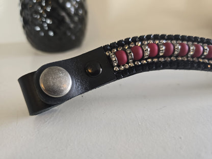 Moeders Mooiste Browbands - Deluxe “Red, Red Wine” Z-D
