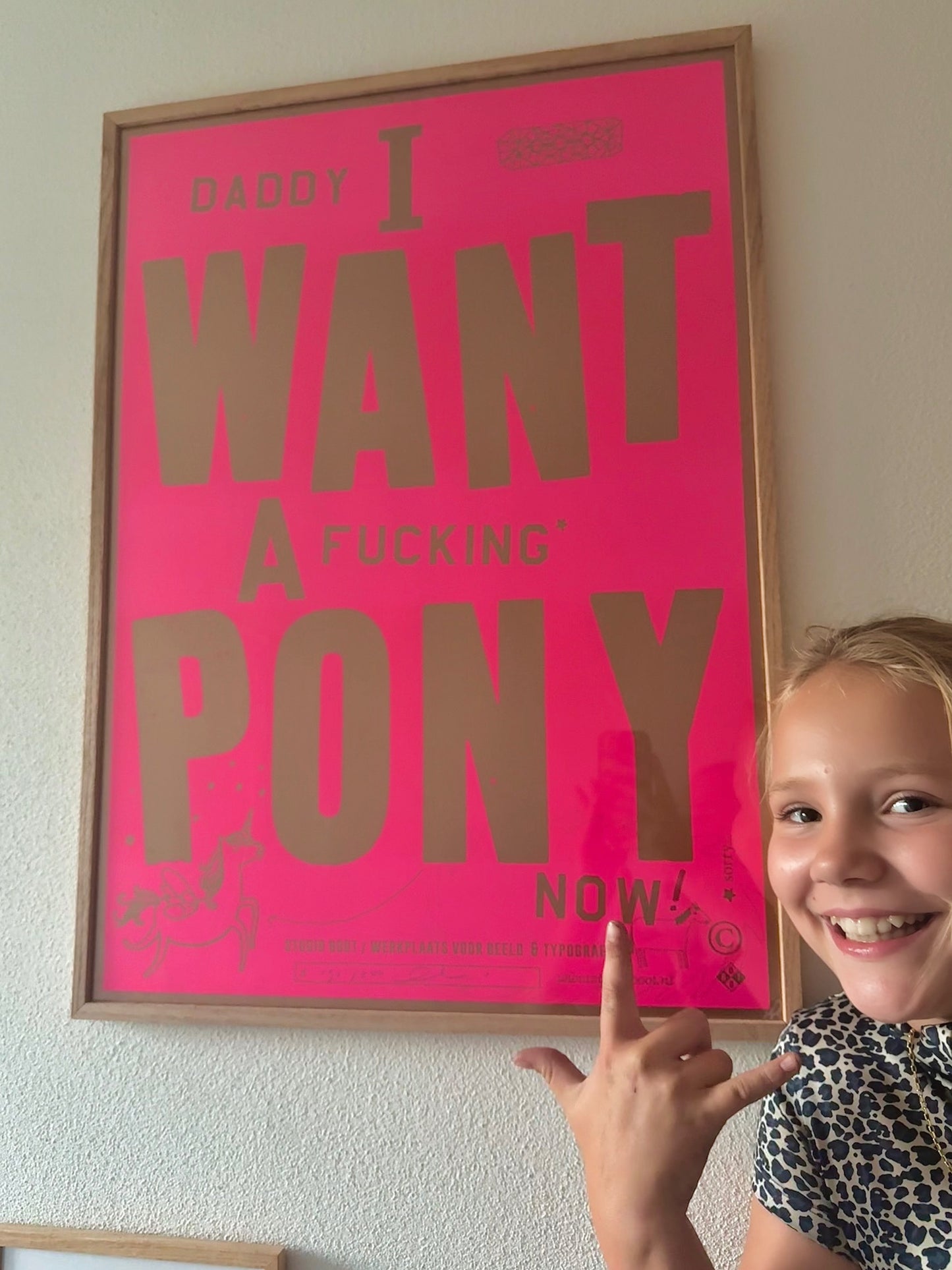 Studio Boot - Poster “Daddy, I want a pony”