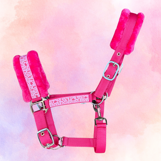 Happy Halster - Pink Cowgirl fuchsia pink halter (fur)
