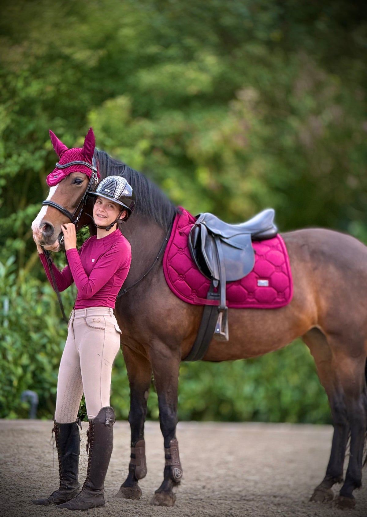 Equestrian Stockholm - FW26 Merlot - Dynamic Base Layer rijtop longsleeve