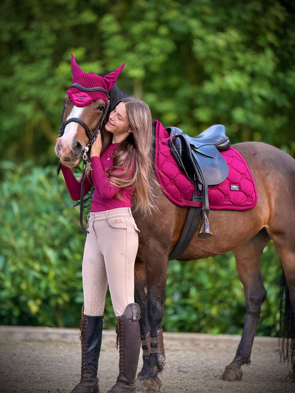 Equestrian Stockholm - FW26 Merlot - Dynamic Base Layer rijtop longsleeve