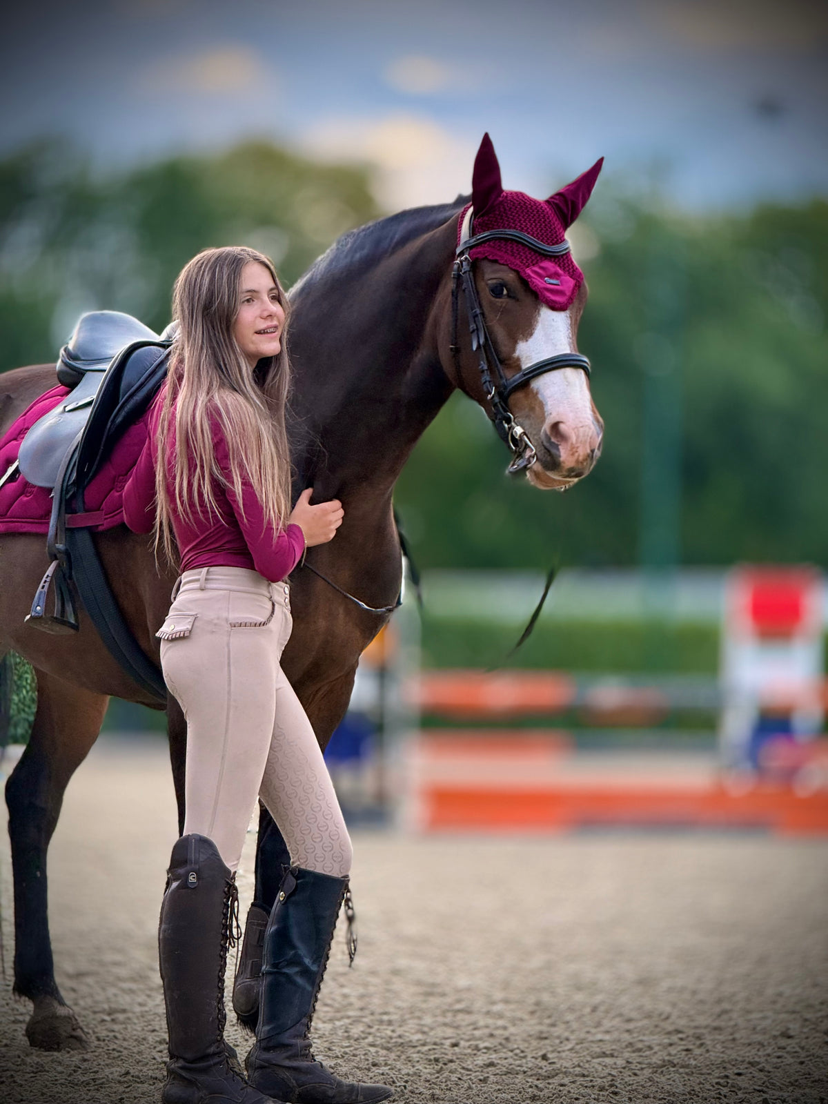 Equestrian Stockholm - FW26 Merlot - Dynamic Base Layer rijtop longsleeve
